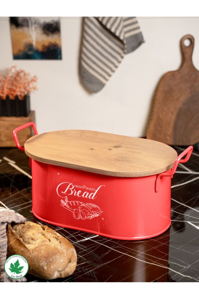 Tahta Kapaklı Metal Ekmeklik, Ahşap Kapaklı Ekmeklik (Bread Baskılı)