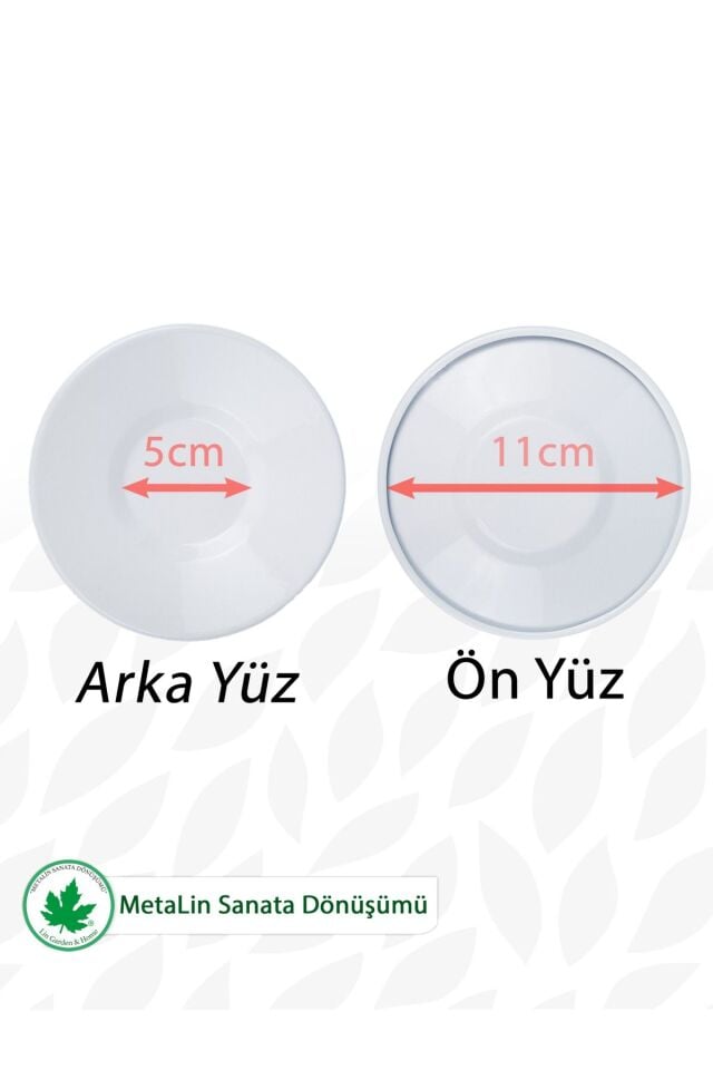 12'li Metal Çay Tabağı