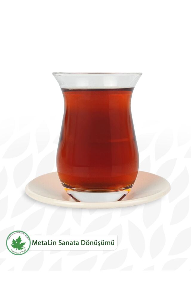 12'li Metal Çay Tabağı
