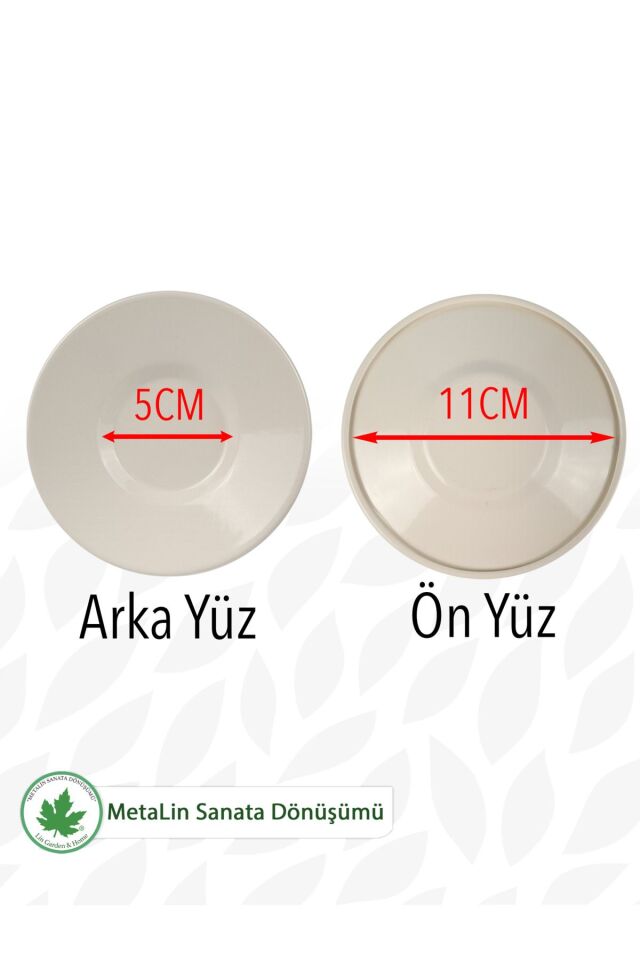 12'li Metal Çay Tabağı