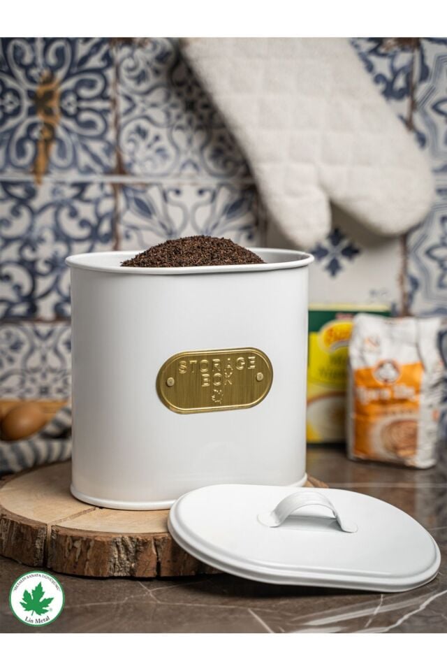 Metal Kapaklı Baton Çok Amaçlı Mutfak ve Banyo Organizeri Saklama Kabı (Storage Box Plakalı)