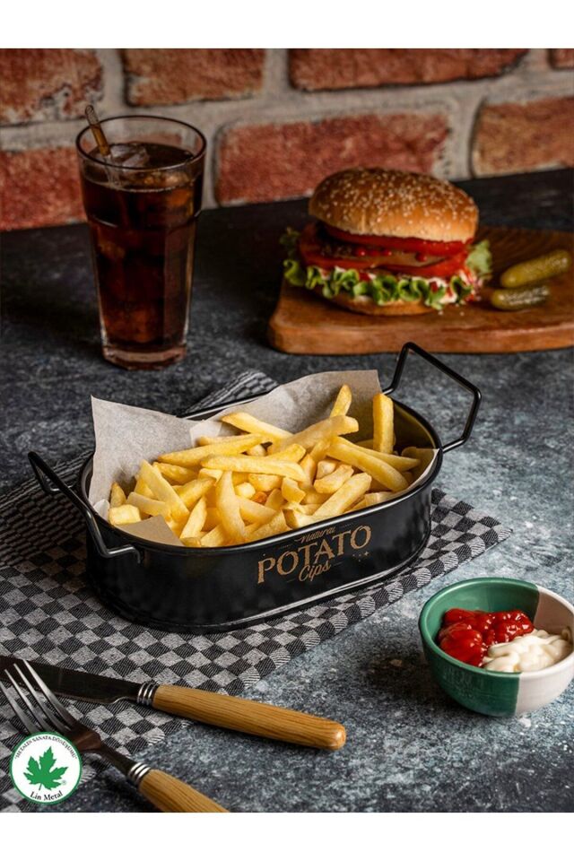 Viola Patates&Cips Sunum Tepsisi-Oval 21x13cm
