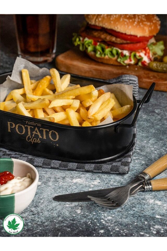 Viola Patates&Cips Sunum Tepsisi-Oval 21x13cm