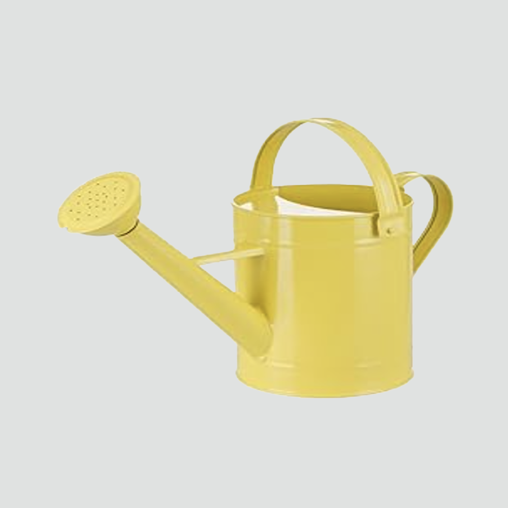 Fritilya 5 Litre Metal Sulama Kabı, Galvaniz Bitki Sulama Kabı Metal Orta Boy Sulak Sarı