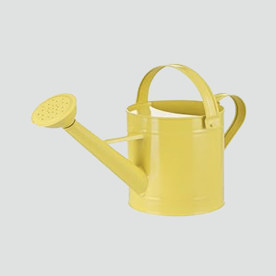 Fritilya 5 Litre Metal Sulama Kabı, Galvaniz Bitki Sulama Kabı Metal Orta Boy Sulak Sarı