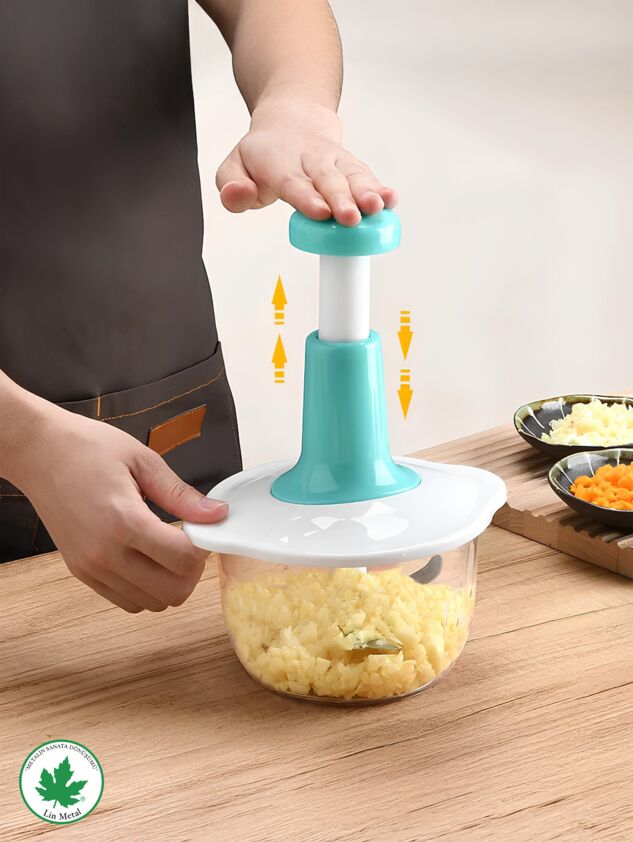 Bas Kes Xl Pratik El Robotu 1500ml Yeni Nesil Doğrayıcı, Büyük El Rondosu , Pratik Rondo