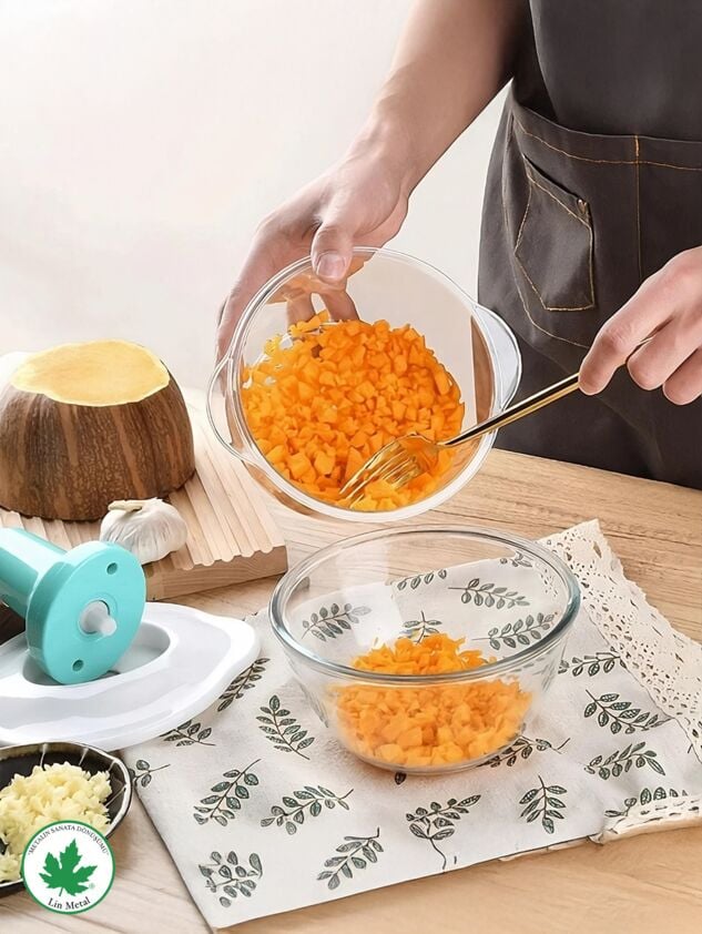 Bas Kes Xl Pratik El Robotu 1500ml Yeni Nesil Doğrayıcı, Büyük El Rondosu , Pratik Rondo