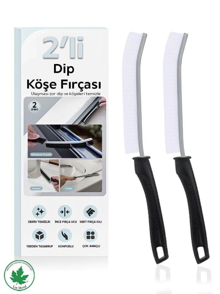 Çok Amaçlı Multi İnce Temizlik Fırçası Derz Arası Banyo Mutfak Lavabo Detay Temizleme Fırçası 2 ADET