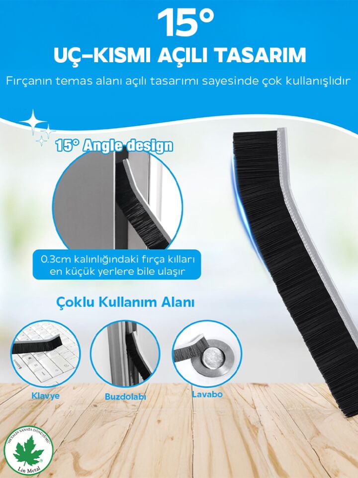 Çok Amaçlı Multi İnce Temizlik Fırçası Derz Arası Banyo Mutfak Lavabo Detay Temizleme Fırçası 2 ADET