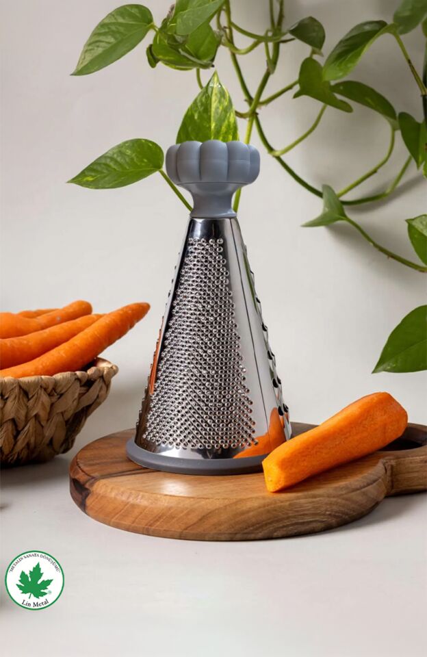 Silikon Tabanlı Lüks Konik RENDE 20 Cm PLASTİK TOPUZ Kaydırmaz 3 Bıçaklı