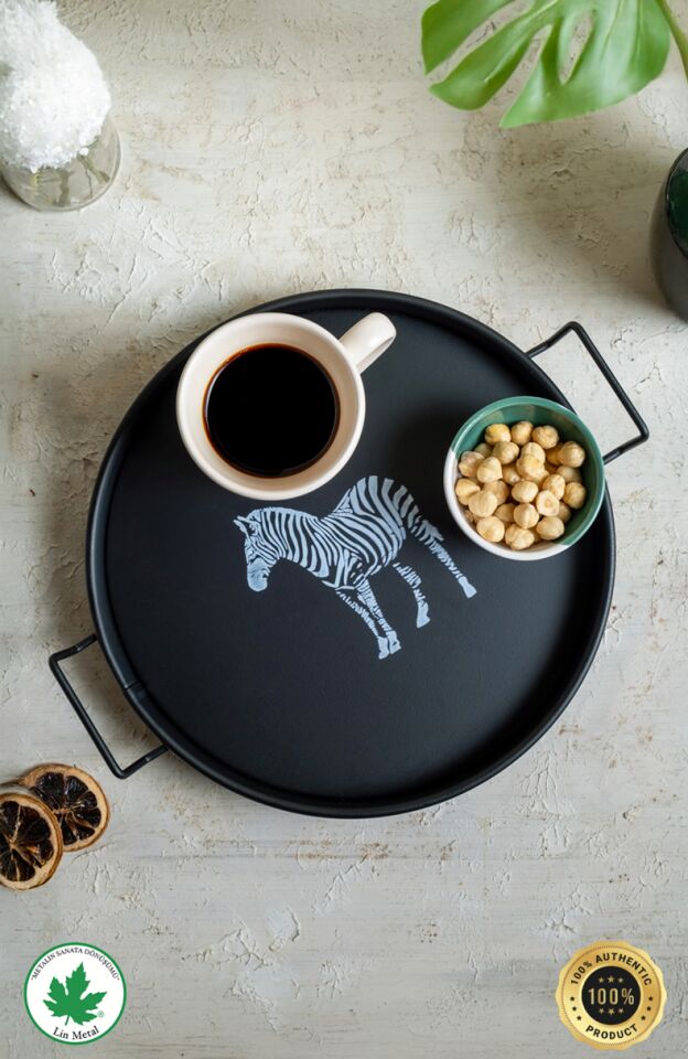 Zebra Baskılı Tepsi 26cm