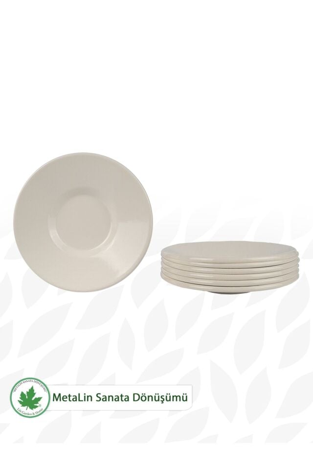 6'lı Metal Çay Tabağı