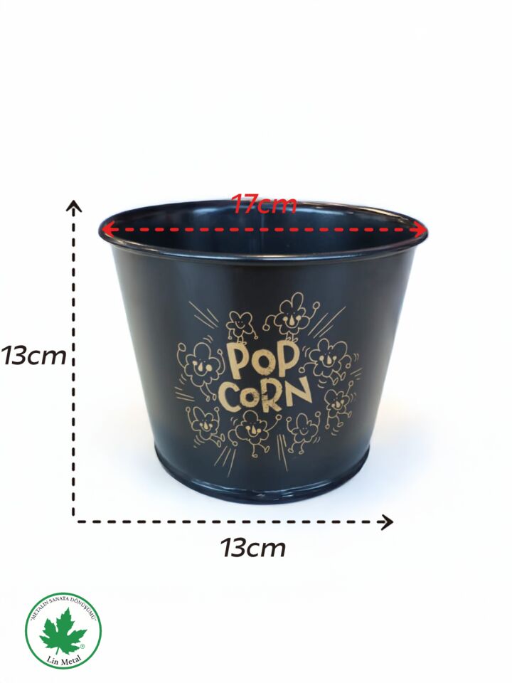 Metal Mısır Kovası - Popcorn Kovası TEKLİ
