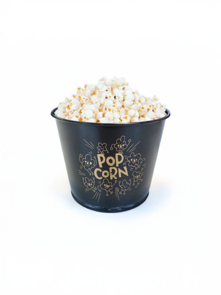 Metal Mısır Kovası - Popcorn Kovası TEKLİ