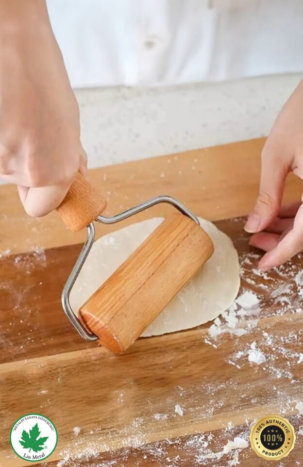 Ahşap Saplı Rulo Hamur Açıcı Merdane