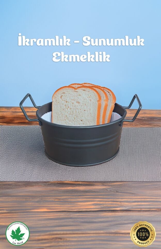 Pumila Lüx İkram Tabağı Ekmek Sunumluk Sunum Tabağı Abur Cubur İkram Sepeti