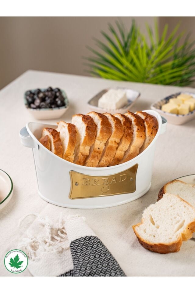Metal Kulplu Kayık Ekmeklik, Gondol Ekmeklik, Ekmek Sepeti, Sunumluk (Bread Plakalı)